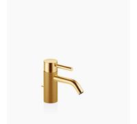 Dornbracht META Mezclador monomando de lavabo con juego de desagüe, 125 mm de proyección, con estructura Lineare, 33504660-37, Color: PVD dorado y pulido