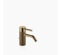 Dornbracht META Mezclador monomando de lavabo con juego de desagüe, 125 mm de proyección, con estructura Lineare, 33504660-39, Color: Latón oscuro cepillado