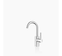 Dornbracht META mezclador monomando de lavabo sin desagüe, 123 mm de proyección, caño giratorio 360, 33525661-00, Color: cromado