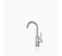Dornbracht META Mezclador monomando de lavabo sin juego de desagüe, 123 mm de proyección, caño giratorio 360, 33525661-06, Color: Mate platino