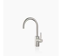 Dornbracht META Mezclador monomando de lavabo sin juego de desagüe, 165 mm de proyección, caño orientable 360, 33565661-06, Color: Mate platino