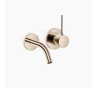 Dornbracht META mezclador monomando mural de lavabo sin juego de desagüe, 125mm de proyección, 36867662-26, Color: Oro claro