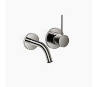 Dornbracht META mezclador monomando mural de lavabo sin juego de desagüe, 125mm de proyección, 36867662-19, Color: Cromo oscuro