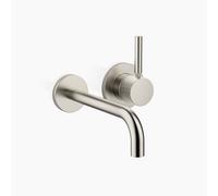 Dornbracht META mezclador monomando mural de lavabo sin juego de desagüe, proyección 190mm, 36862660-06, Color: Mate platino