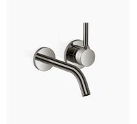 Dornbracht META mezclador monomando mural de lavabo sin juego de desagüe, proyección 190mm, rociador redondo enriquecido con aire, 36860660-19, Color: Cromo oscuro