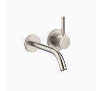 Dornbracht META mezclador monomando mural de lavabo sin juego de desagüe, proyección 190mm, rociador redondo enriquecido con aire, 36860660-06, Color: Mate platino