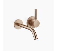 Dornbracht META mezclador monomando mural de lavabo sin juego de desagüe, proyección 190mm, rociador redondo enriquecido con aire, 36860660-42, Color: bronce cepillado