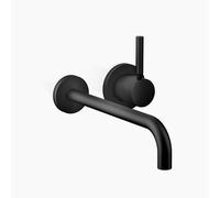 Dornbracht META mezclador monomando mural de lavabo sin juego de desagüe, proyección 250mm, caño fijo, 36863660-33, Color: Negro Mate