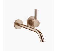 Dornbracht META mezclador monomando mural de lavabo sin juego de desagüe, proyección 250mm, rociador redondo enriquecido con aire, 36861660-42, Color: bronce cepillado