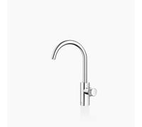 Dornbracht META PURE Mezclador monomando de lavabo con desagüe automático, 167 mm de proyección, caño giratorio 360, 33500665-00, Color: cromado