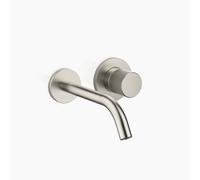 Dornbracht META PURE mezclador monomando de pared para lavabo sin desagüe, proyección de 190 mm, caño fijo, 36860664-06, Color: Mate platino