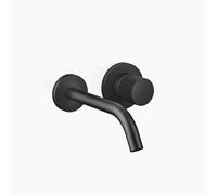 Dornbracht META PURE mezclador monomando de pared para lavabo sin desagüe, proyección de 190 mm, caño fijo, 36860664-33, Color: Negro Mate