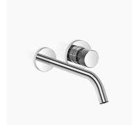 Dornbracht META PURE mezclador monomando mural de lavabo sin desagüe automático, proyección 250mm, caño fijo, 36861664-00, Color: cromado