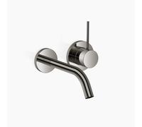 Dornbracht META SLIM mezclador monomando mural de lavabo sin juego de desagüe, proyección 190mm, caño fijo, 36860662-19, Color: Cromo oscuro