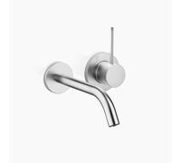 Dornbracht META SLIM mezclador monomando mural de lavabo sin juego de desagüe, proyección 190mm, caño fijo, 36860662-93, Color: Cromado cepillado