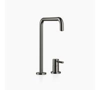 Dornbracht META SQUARE mezclador de dos agujeros con rosetas simples, 235mm de proyección, 32815861-19, Color: Cromo oscuro