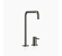 Dornbracht META SQUARE mezclador de dos agujeros con rosetas simples, 235mm de proyección, 32815861-99, Color: Platino oscuro mate