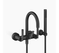 Dornbracht Mezclador de bañera TARA para montaje en pared con flexo de ducha, 240mm de proyección, 25133882-33, Color: Negro Mate