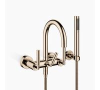 Dornbracht Mezclador de bañera TARA para montaje en pared con flexo de ducha, 240mm de proyección, 25133882-47, Color: Champán