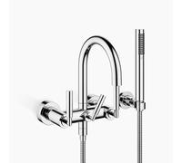 Dornbracht Mezclador de bañera TARA para montaje en pared con flexo de ducha, 240mm de proyección, 25133882-00, Color: cromado