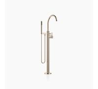 Dornbracht Mezclador monomando de bañera con tubo vertical para instalación independiente, con juego de ducha con manguera, 25863661-26, Color: Oro claro