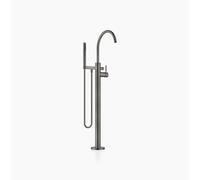 Dornbracht Mezclador monomando de bañera con tubo vertical para instalación independiente, con juego de ducha con manguera, 25863661-99, Color: Platino oscuro mate