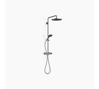 Dornbracht Showerpipe con termostato de ducha sin ducha de mano, ducha de pie de proyección 450mm, ducha de techo 300mm, 34460979-19, Color: Cromo oscuro
