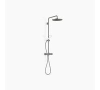 Dornbracht Showerpipe con termostato de ducha sin ducha de mano, ducha de pie de proyección 450mm, ducha de techo 300mm, 34460979-99, Color: Platino oscuro mate