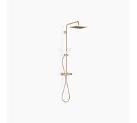 Dornbracht Showerpipe con termostato de ducha sin ducha de mano, ducha de techo 450mm, ducha de techo 300x240mm, 34459980-46, Color: Champán cepillado