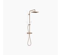 Dornbracht Showerpipe con termostato de ducha sin ducha de mano, ducha de techo 450mm, ducha de techo 300x240mm, 34459980-42, Color: bronce cepillado