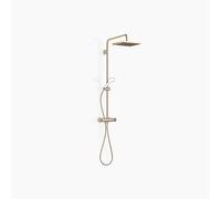 Dornbracht Showerpipe con termostato de ducha sin ducha de mano, ducha de techo 450mm, ducha de techo 300x240mm, 34459980-47, Color: Champán