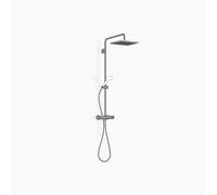 Dornbracht Showerpipe con termostato de ducha sin ducha de mano, ducha de techo 450mm, ducha de techo 300x240mm, 34459980-99, Color: Platino oscuro mate
