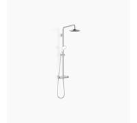 Dornbracht Showerpipe con termostato de ducha, sin ducha de mano, proyección de la ducha de pie 450mm, ducha de techo 220mm, 34459979-93, Color: Cromado cepillado