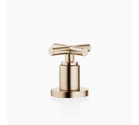Dornbracht TARA desviador bidireccional para instalación en el borde de la bañera o en el borde del azulejo, desviador automático para bañera/ducha, 29140892-46, Color: Champán cepillado