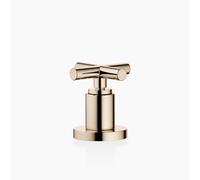Dornbracht TARA desviador bidireccional para instalación en el borde de la bañera o en el borde del azulejo, desviador automático para bañera/ducha, 29140892-47, Color: Champán