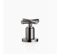 Dornbracht TARA desviador bidireccional para instalación en el borde de la bañera o en el borde del azulejo, desviador automático para bañera/ducha, 29140892-19, Color: Cromo oscuro