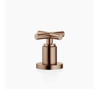 Dornbracht TARA desviador bidireccional para instalación en el borde de la bañera o en el borde del azulejo, desviador automático para bañera/ducha, 29140892-42, Color: bronce cepillado