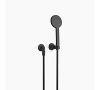 Dornbracht TARA juego de ducha con rosetas individuales, 27803892-33, Color: Negro Mate