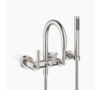 Dornbracht TARA mezclador de baño para montaje en pared con juego de ducha, proyección de 240 mm, 25133882-06, Color: Mate platino