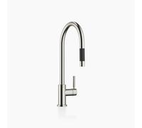 Dornbracht TARA mezclador de cocina, monomando, extraíble, con función de ducha, proyección 240mm, 33870888-06, Color: Platino cepillado
