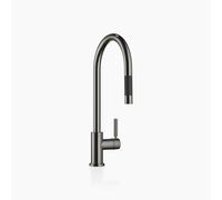 Dornbracht TARA mezclador de cocina, monomando, extraíble, con función de ducha, proyección 240mm, 33870888-19, Color: Cromo oscuro