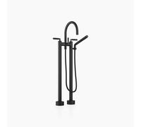Dornbracht TARA mezclador de dos agujeros para instalación independiente, con juego de ducha manual, proyección 220 mm, 25943882-33, Color: Negro Mate