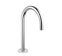 Dornbracht TARA Mezclador de lavabo de tres agujeros con juego de desagüe, altura del mezclador 285mm, proyección 165mm, 13716882-19, Color: Cromo oscuro