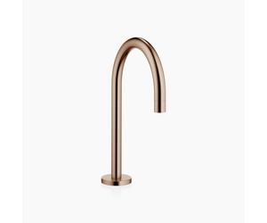 Dornbracht TARA Mezclador de lavabo de tres agujeros con juego de desagüe, altura del mezclador 285mm, proyección 165mm, 13716882-42, Color: bronce cepillado
