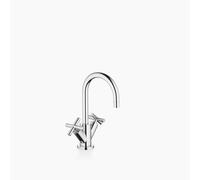 Dornbracht TARA mezclador de lavabo de un orificio, con desagüe automático, proyección de 135 mm, 22512892-00, Color: cromado