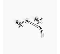 Dornbracht TARA mezclador de pared para lavabo, sin desagüe, proyección de 240mm, kit de montaje final, 36717892-00, Color: cromado