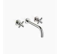 Dornbracht TARA mezclador de pared para lavabo, sin desagüe, proyección de 240mm, kit de montaje final, 36717892-06, Color: Mate platino