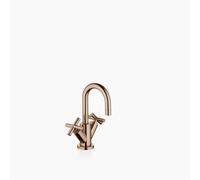 Dornbracht TARA Mezclador monomando de lavabo con juego de desagüe, proyección 100mm, 22302892-42, Color: bronce cepillado