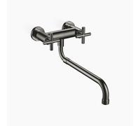 Dornbracht TARA Mezclador mural de puente con caño extraíble, proyección 365-545mm, 31151892-19, Color: Cromo oscuro