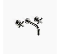 Dornbracht TARA Mezclador mural para lavabo sin juego de desagüe, 190 mm de proyección, 36712892-19, Color: Cromo oscuro